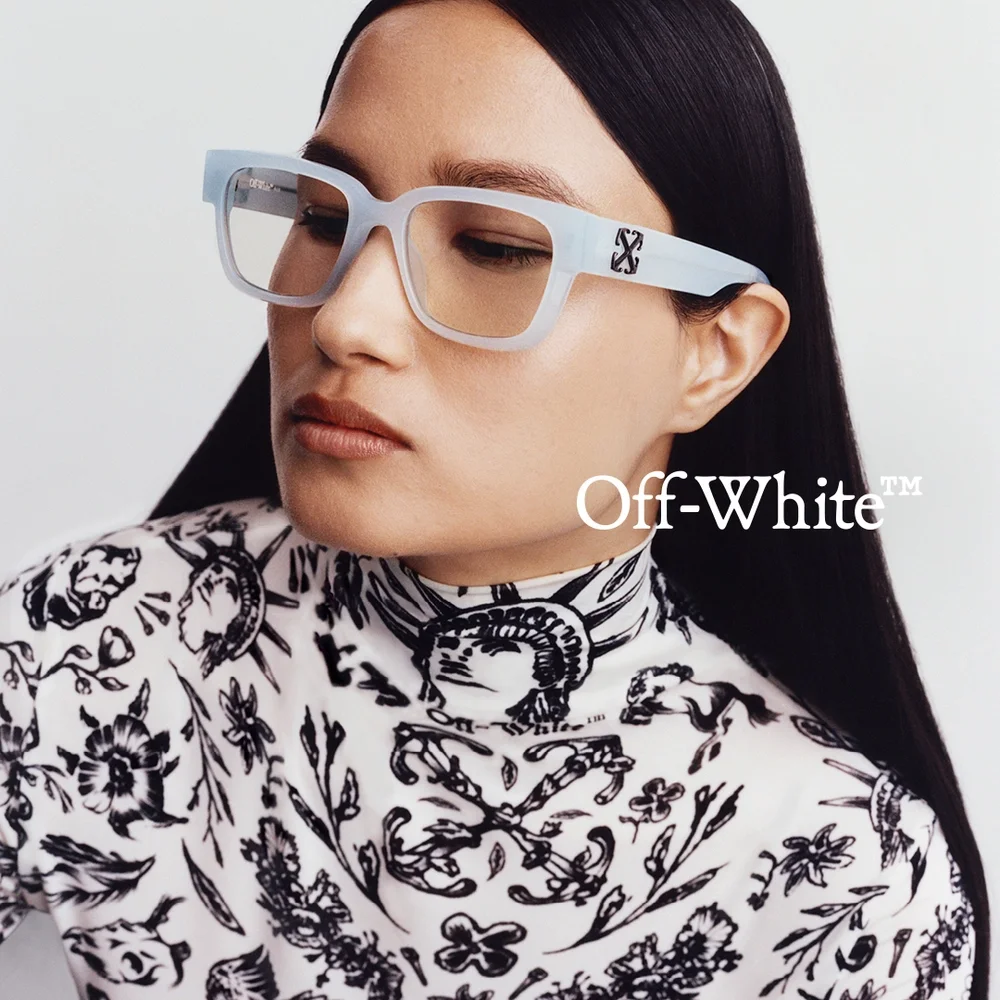 NWT Off-White Style 59 Blue Square 52mm Eyeglasses
